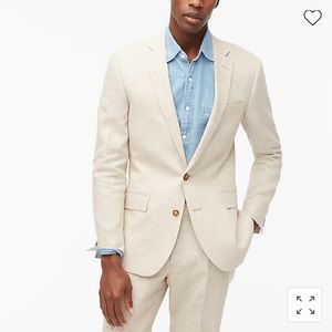 J Crew slim Thompson suit in glen plaid linen